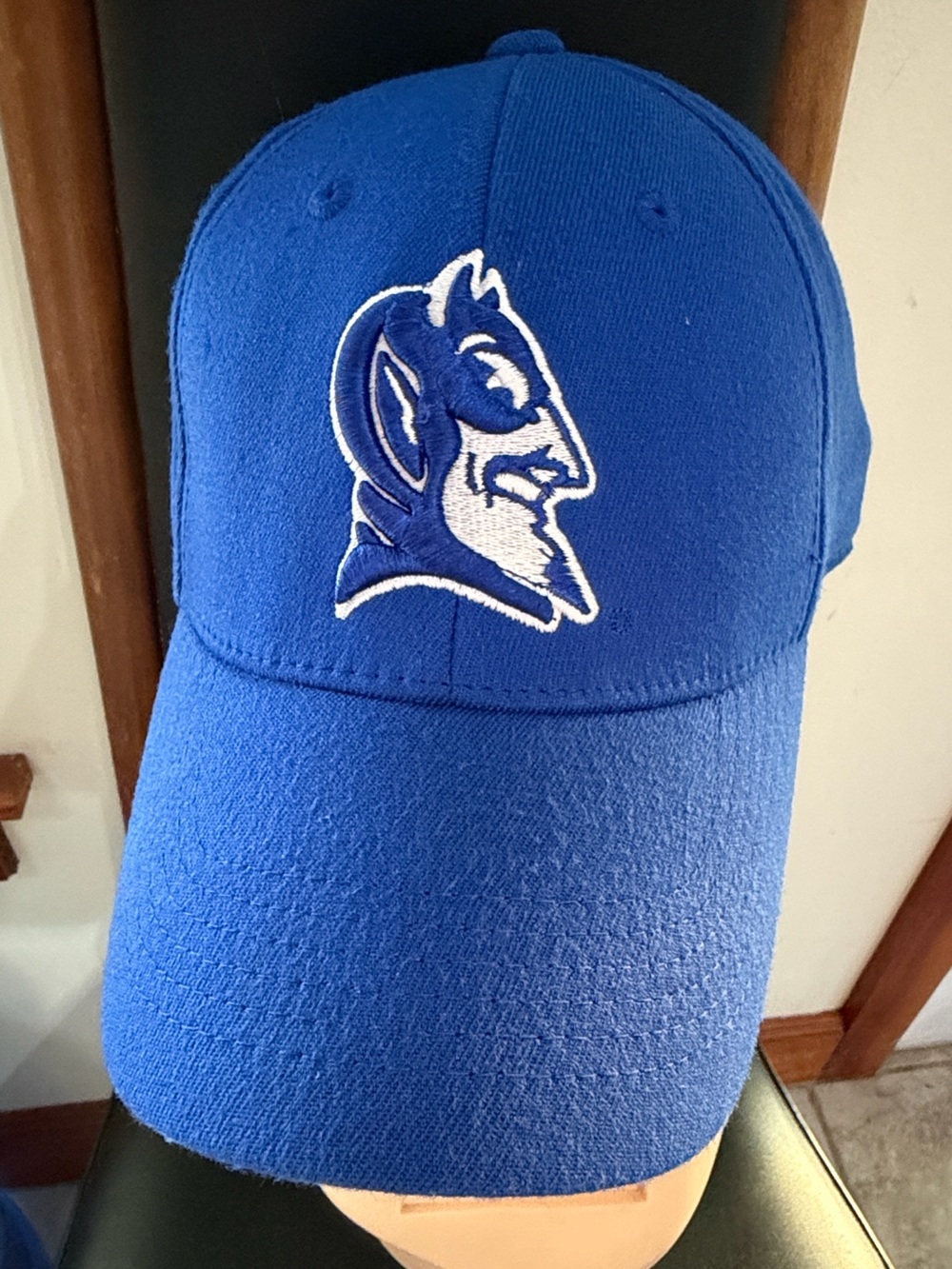Vintage Duke Blue Devils Top of the World ONE FIT Hat Stretch Cap S/M Royal Blue